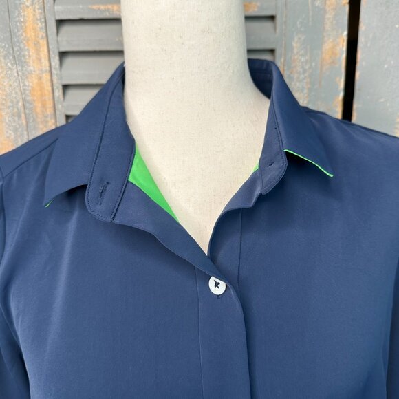 Gretchen Scott The Sophisticate Dress Silky Heaven Navy Sz 10 NWT - Picture 4 of 16